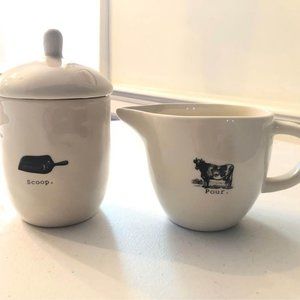 Rae Dunn Icon Creamer and Sugar Dishes